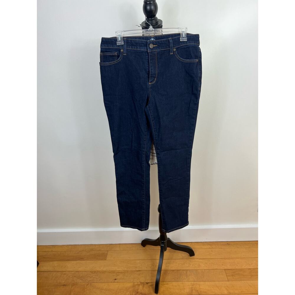 St. John's Bay Straight Leg high rise Dark Blue Jeans with pockets